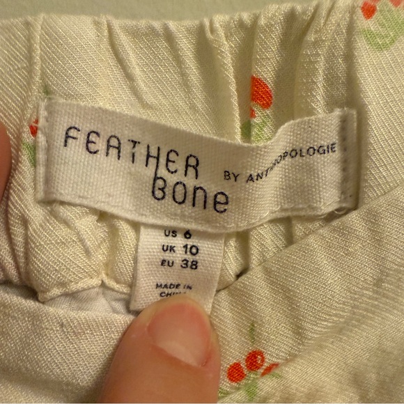 Anthropologie Feather Bone Womens Talese Cherry Wide Leg Pants - Picture 8 of 8